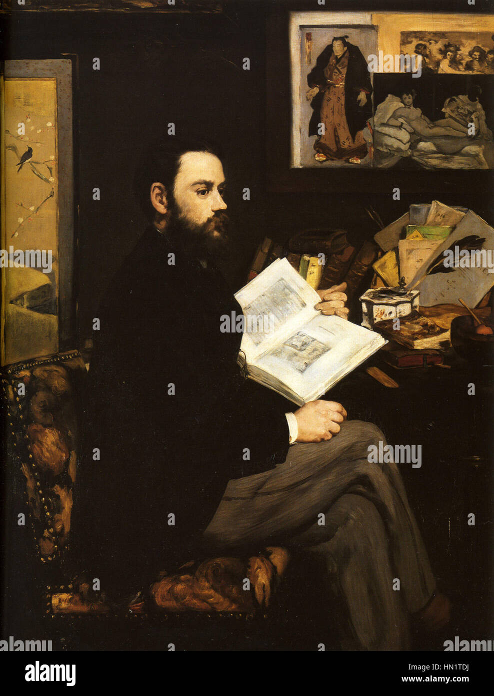 Manet, Edouard - Portrait d'Emile Zola Banque D'Images