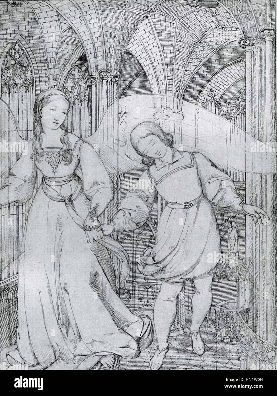 Moritz von Schwind - le rêve d'Erwin von Steinbach - WGA21077 Banque D'Images