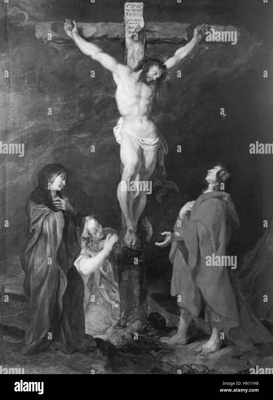 Cette œuvre, à la manière de Peter Paul Rubens, reflète le style distinctif de l'artiste avec des compositions audacieuses et un éclairage dramatique. La pièce démontre l'influence de Rubens, mettant en valeur son approche dynamique de la couleur, de la forme et du mouvement dans le style baroque complet Banque D'Images