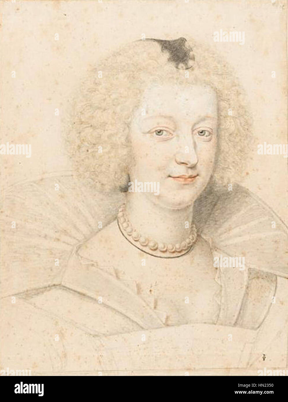 Marie de Lorraine, duchesse de Guise Dumonstier 1627 Banque D'Images