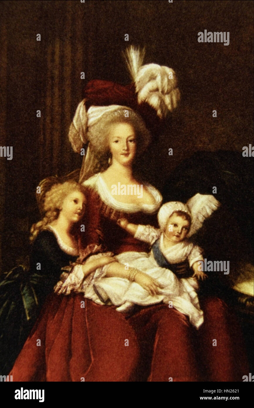 Maria Antonietta coi Figli - Elisabeth Vigée-lebrun Banque D'Images