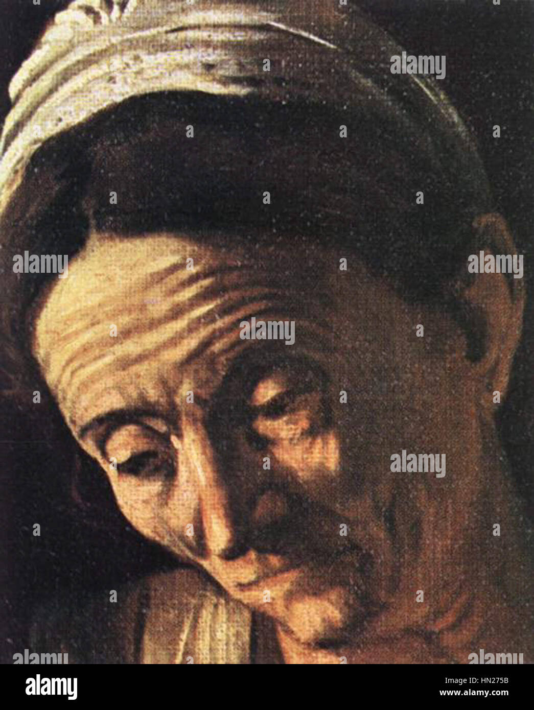 Michelangelo Merisi da Caravaggio - Le souper à Emmaüs (détail) - WGA04166 Banque D'Images
