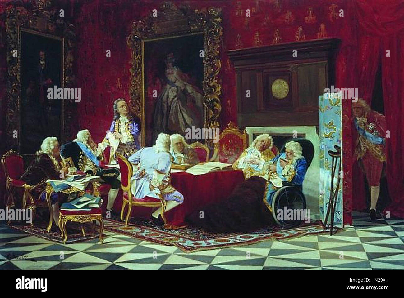 Cabinet des ministres de l'Impératrice Anna Ivanovna Banque D'Images