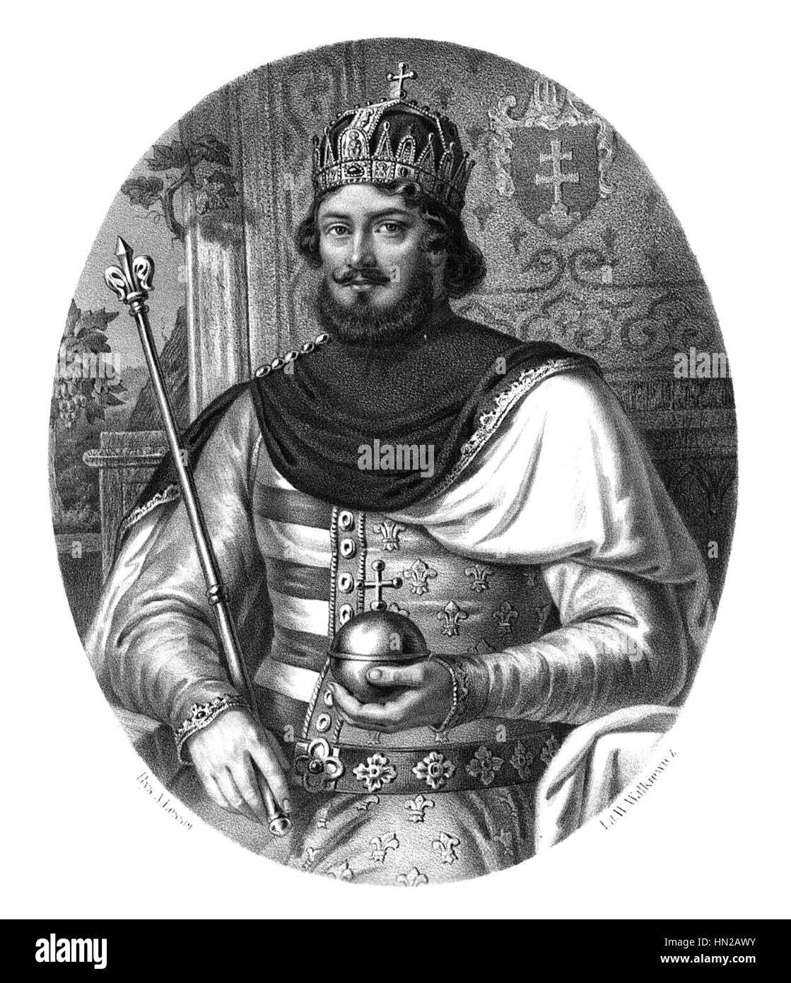 Louis I de la Pologne et de la Hongrie Banque D'Images