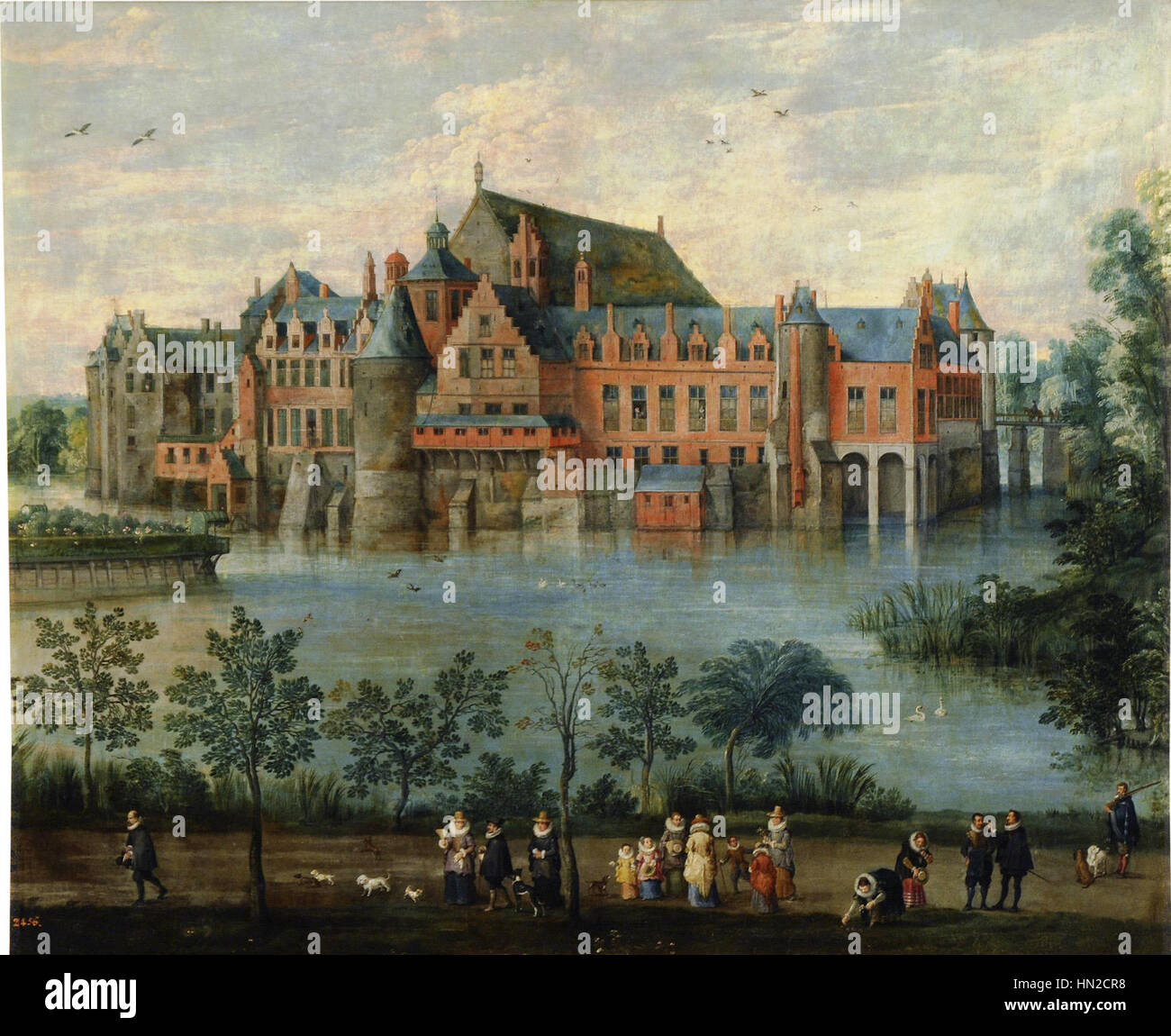 Los Archiduques Isabel Clara Eugenia y Alberto en El Palacio de Tervuren en Bruselas (Museo del Prado) Banque D'Images