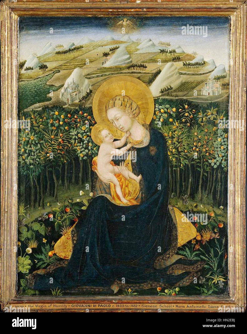 Madonna d'Humilité.Giovanni di Paolo. Boston MFA Banque D'Images