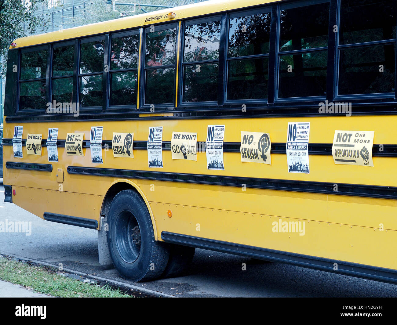 Trump protester contre la Nouvelle-Orléans, Louisiane Banque D'Images