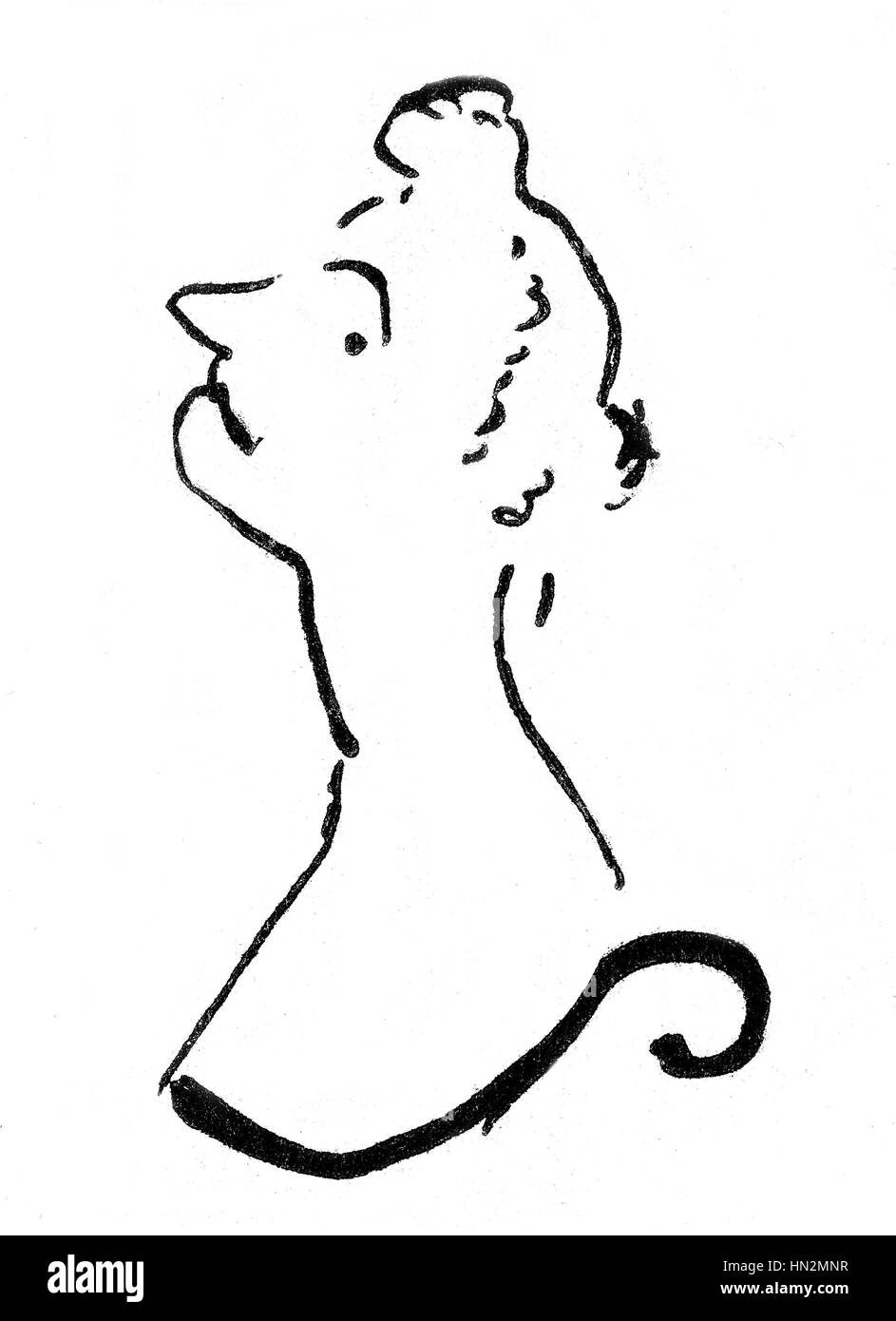 Yvette Guilbert 1864-1901 Henri de Toulouse Lautrec Banque D'Images