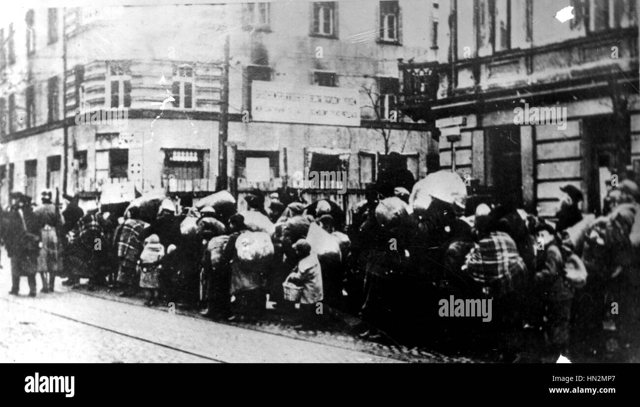 Ghetto de Varsovie. Un convoi à l'entrée du ghetto 20e Pologne - la deuxième guerre mondiale, Centre de Documentation Juive Banque D'Images
