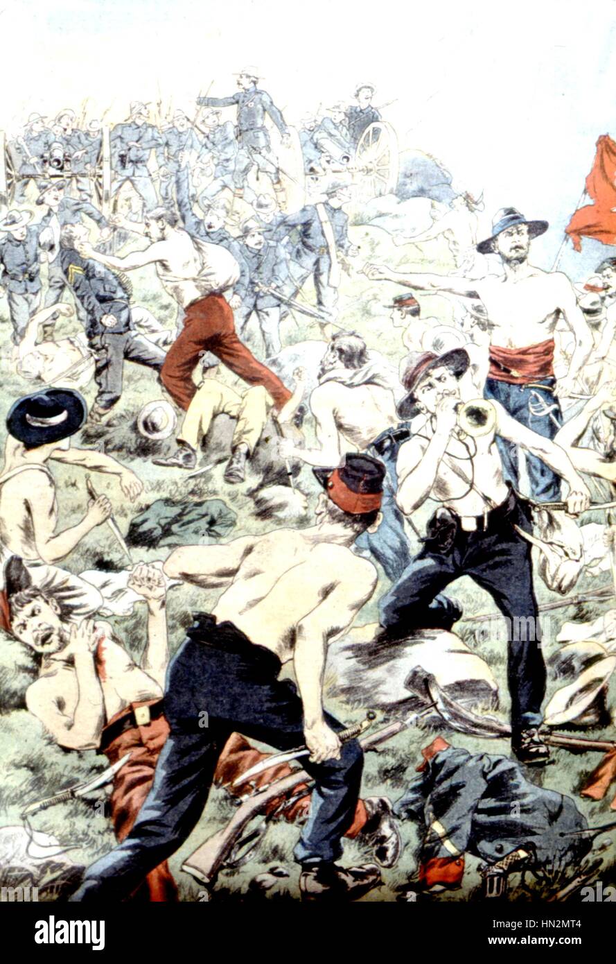 En Colombie, 3 ans de guerre civile en Colombie 1902 Edouard Rousseau Collection Banque D'Images