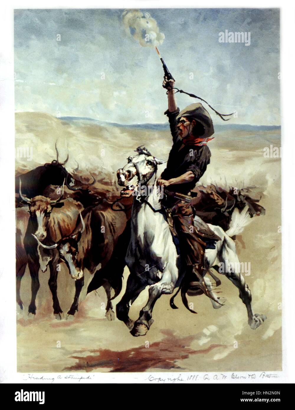 La tête d'un cachet : un cowboy's life 1888 United States Washington. Bibliothèque du Congrès Banque D'Images