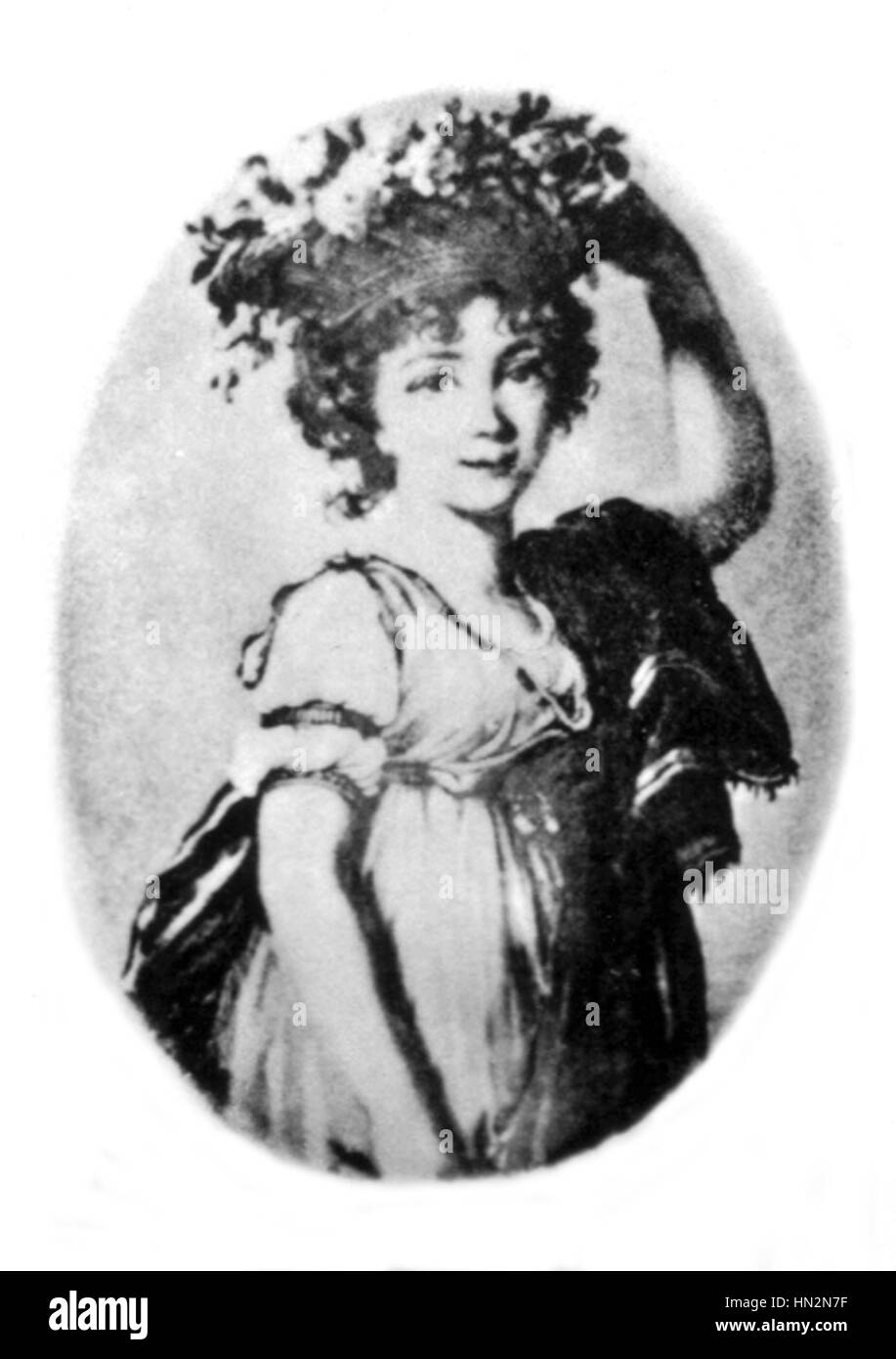 La vie d'Alexandre Pouchkine (1799-1837) Portrait de la Princesse Galitzine 19e siècle Russie Banque D'Images
