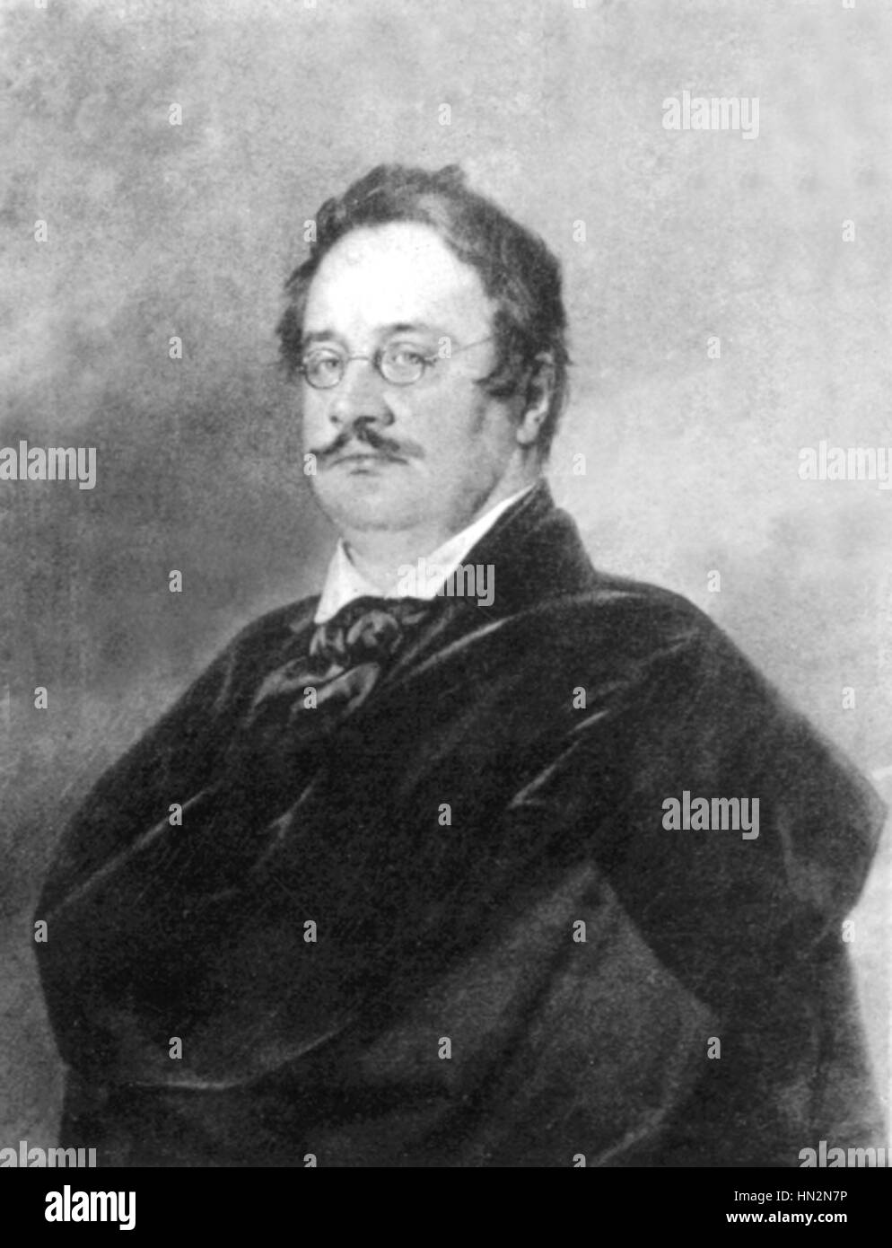 La vie d'Alexandre Pouchkine (1799-1837) Portrait de N. Raievska la Russie du 19e siècle Banque D'Images