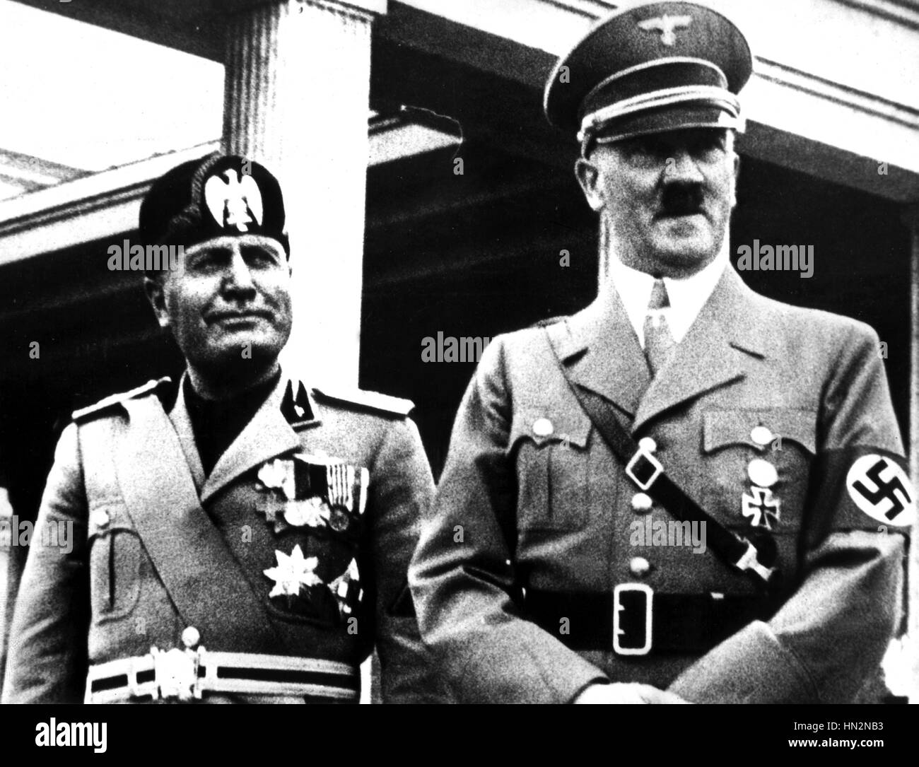 Hitler et Mussolini 5 mai 1938 Italie - Allemagne Banque D'Images