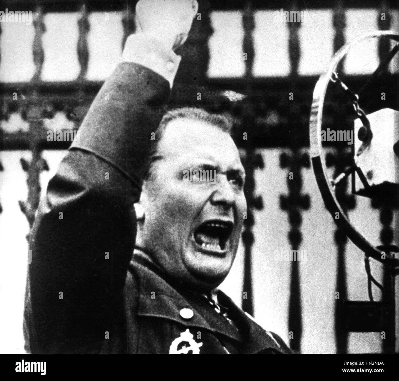 Portrait de Goering, lors d'un discours 20e siècle en Allemagne Banque D'Images
