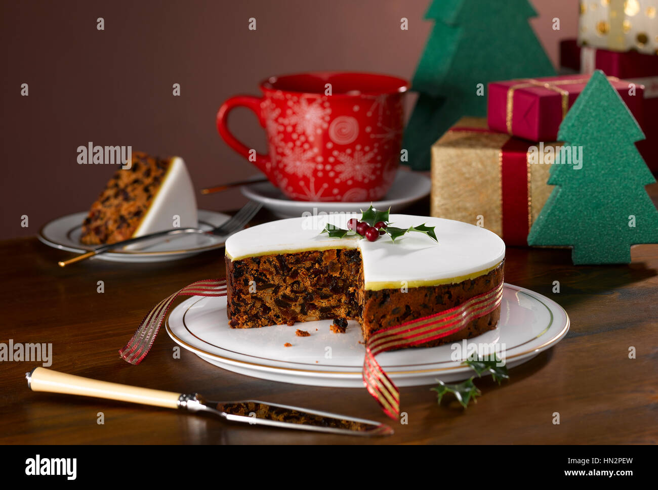 Gâteau de Noël Banque D'Images