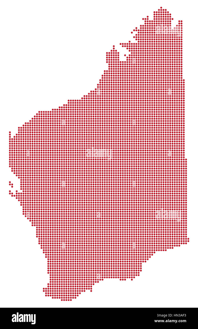 A l'ouest de l'Australie dot site isolé sur fond blanc Banque D'Images A l'ouest de l'Australie dot site isolé sur fond blanc Banque D'Images