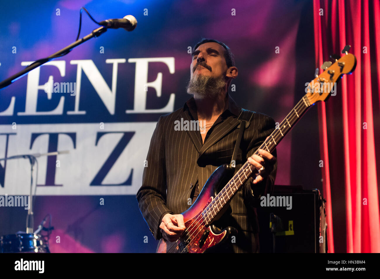 Bergame, Italie 27 janvier 2017. Groupe de rock indépendant italien Marlene Kuntz (Onorate il vil tour) effectuer à music club 'Druso". Photo Simone Brambilla Banque D'Images