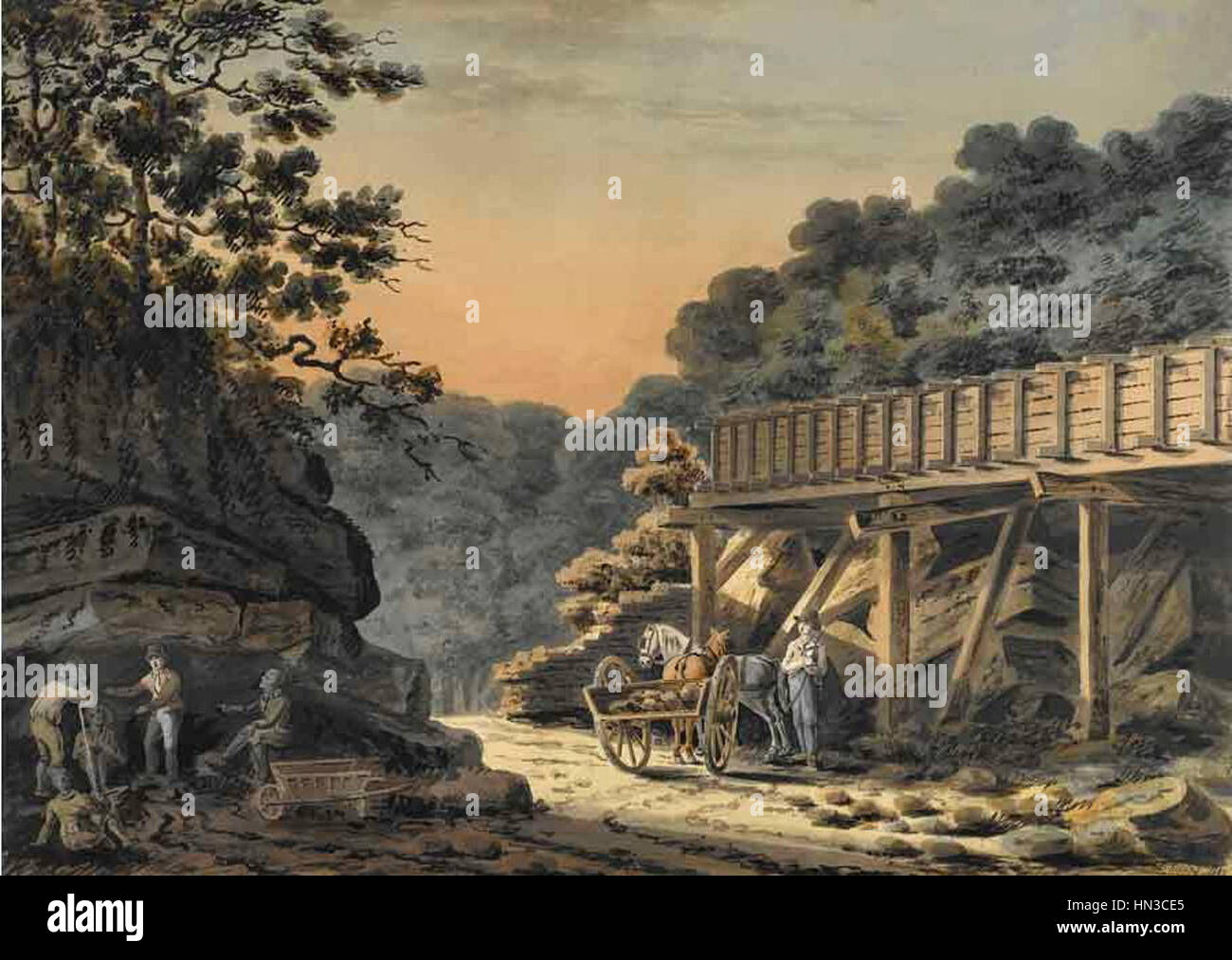 Luc Robins - Résiliation d'un moulin sur la race Occoquan, État de Virginie, 1823 Banque D'Images