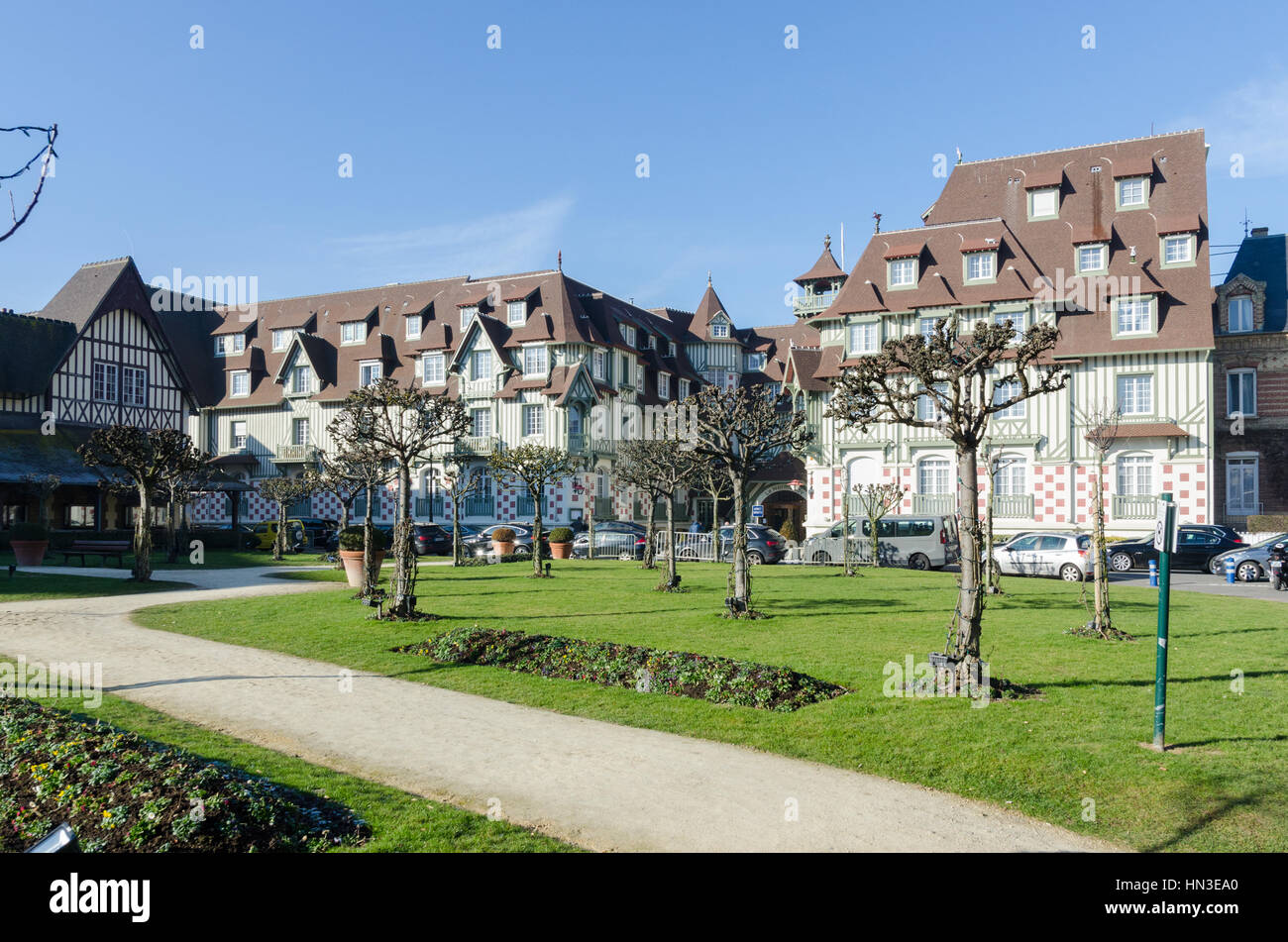 Hôtel Le Barriere Le Normandie, dans l'élégante station balnéaire française de Deauville en Normandie Banque D'Images