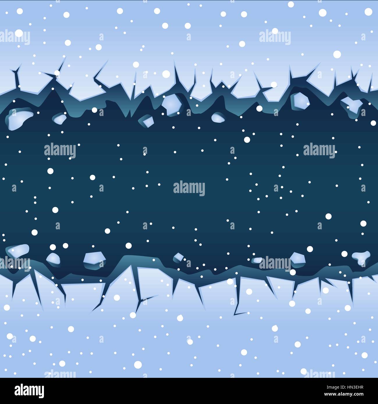 Crack de glace en hiver Illustration de Vecteur