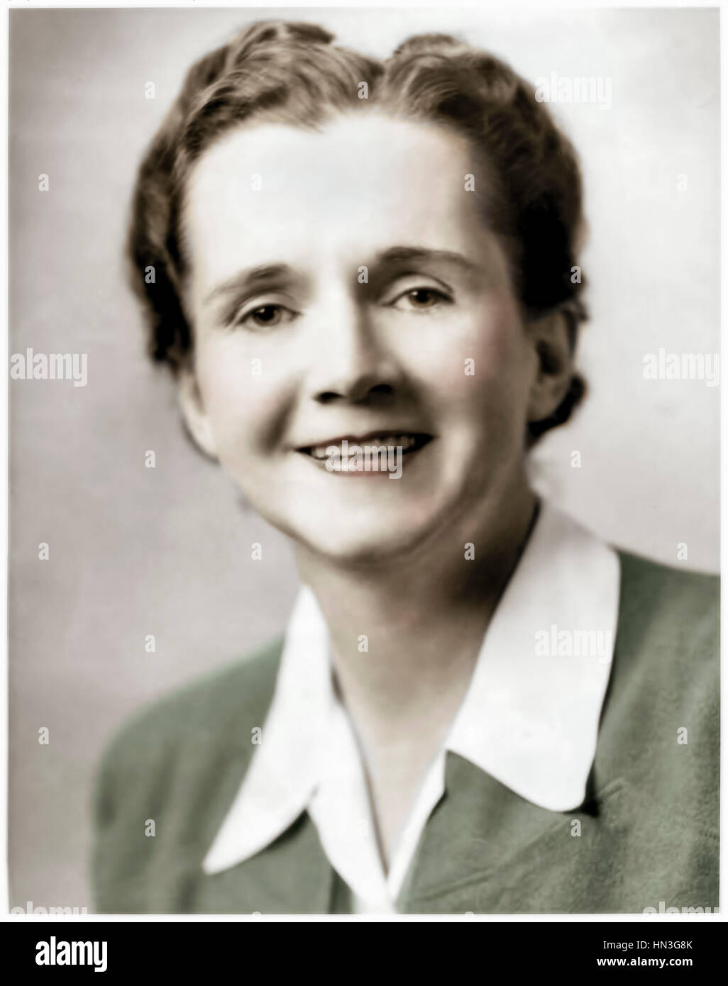 Rachel Carson (1907-1964) biologiste marin américain et auteur de 'Silent Spring' (1962) sur les dommages environnementaux causés par les pesticides. Banque D'Images