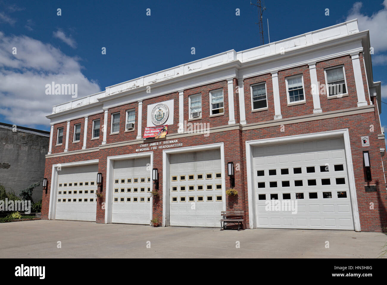 Le Service d'incendie de Salem Chef James F Brennan memorial fire siège à Salem, Massachusetts, United States. Banque D'Images