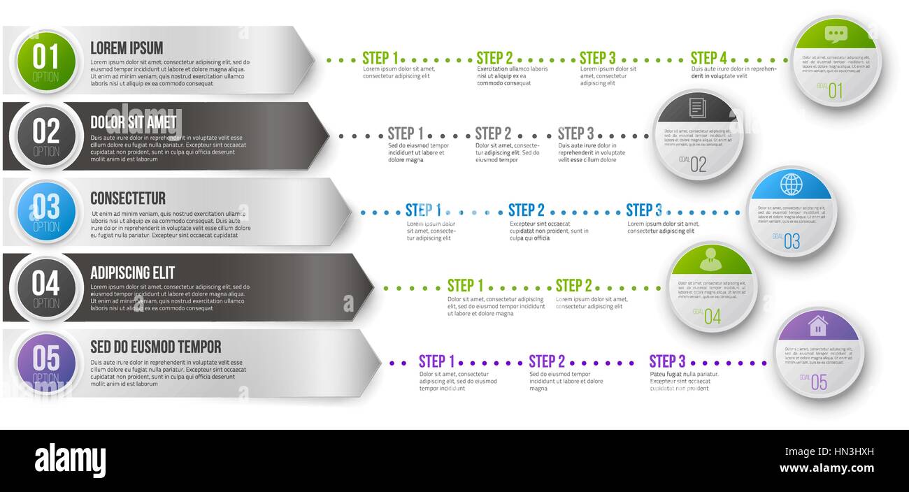 Modèle infographique Timeline Illustration de Vecteur