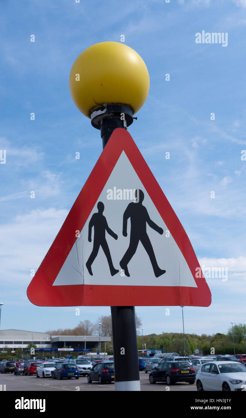 Passage pour piétons Sign Banque D'Images