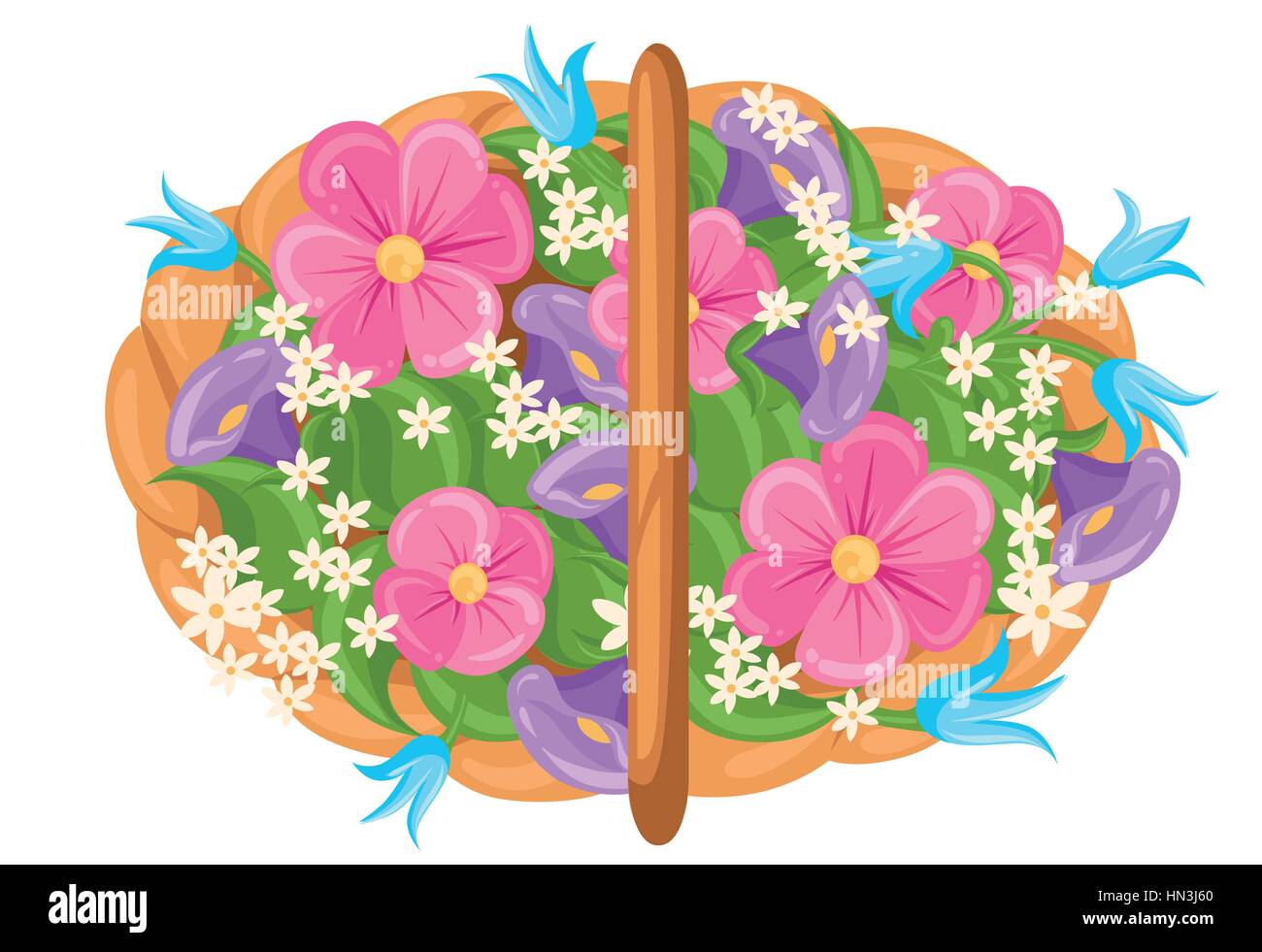 Heureux vecteur journée des femmes. Beau mariage bouquet isolé sur fond blanc. Vector illustration. Illustration de Vecteur