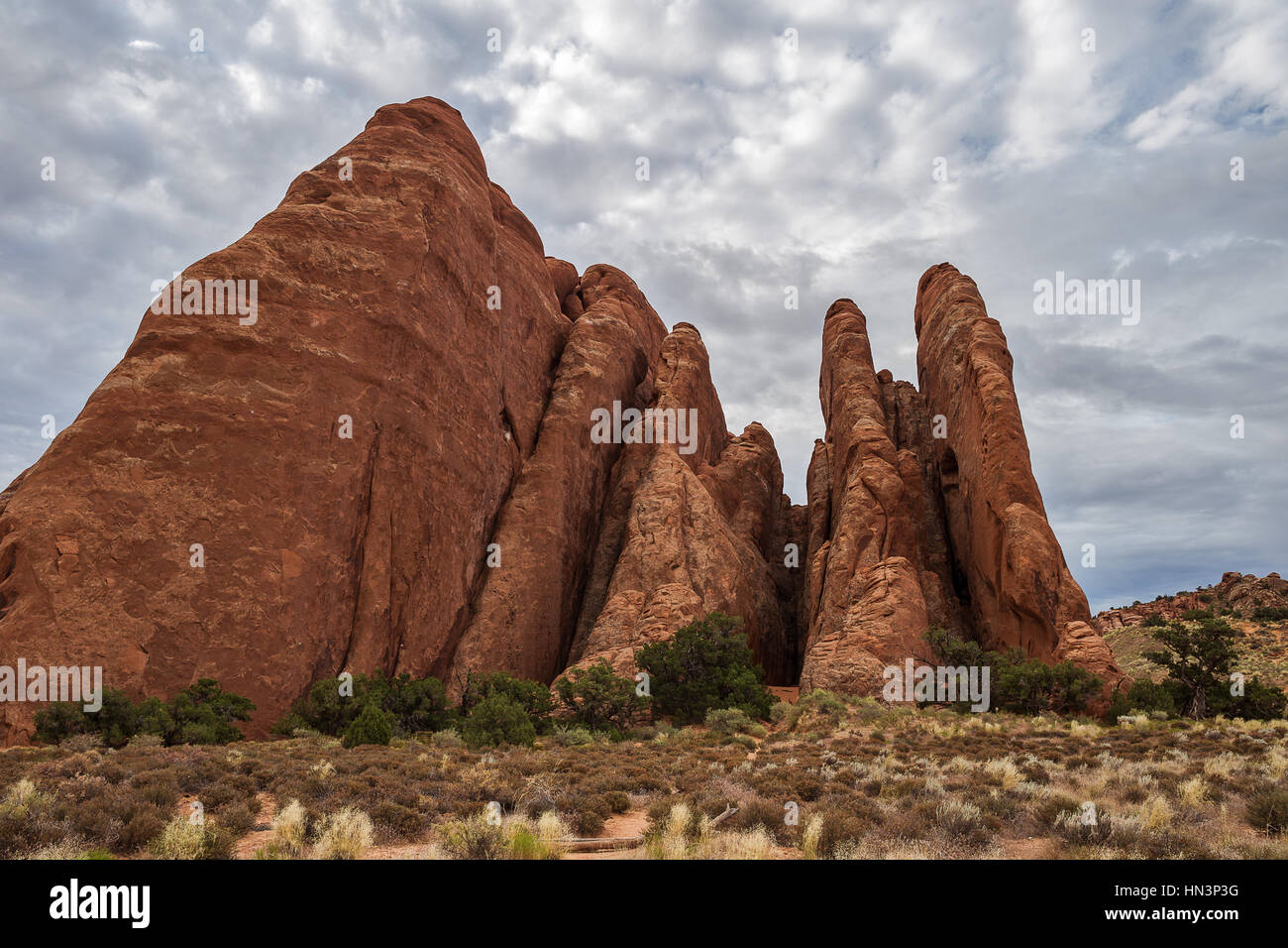 Parc national de Sandstone fins Arches, Utah Banque D'Images