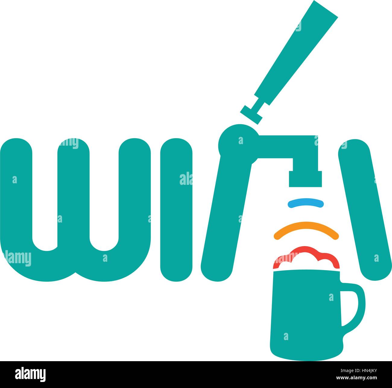 Logo Design Concept Wifi Illustration de Vecteur