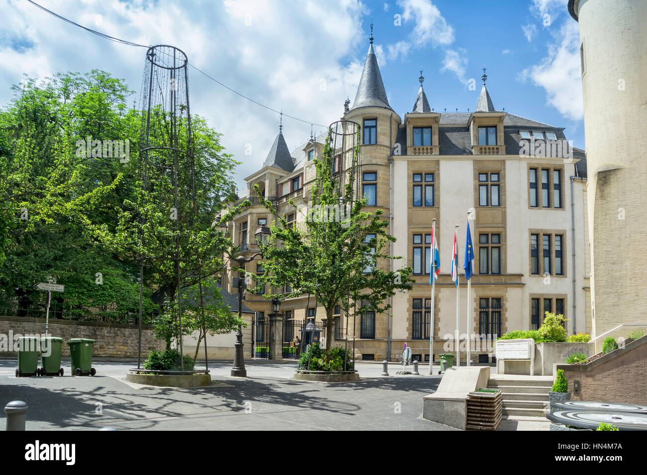 LUXEMBOURG, LUXEMBOURG - 19 juin 2016 : Avis de Palais grand-ducal à Luxembourg Ville Banque D'Images