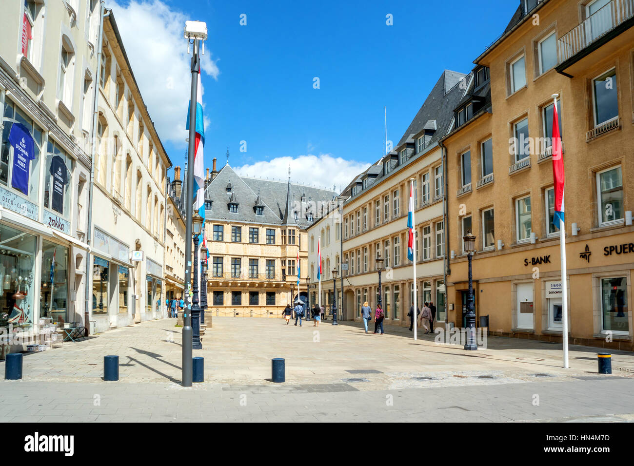 LUXEMBOURG, LUXEMBOURG - 19 juin 2016 : Avis de Palais grand-ducal à Luxembourg Ville Banque D'Images