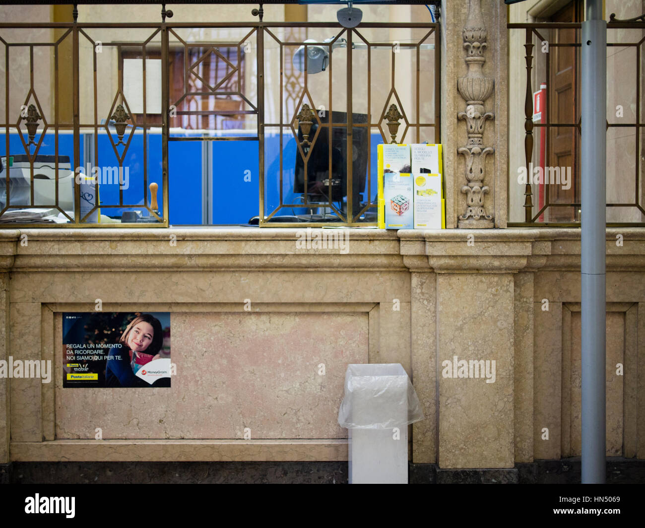 Poste Italiane guichet pot Banque D'Images