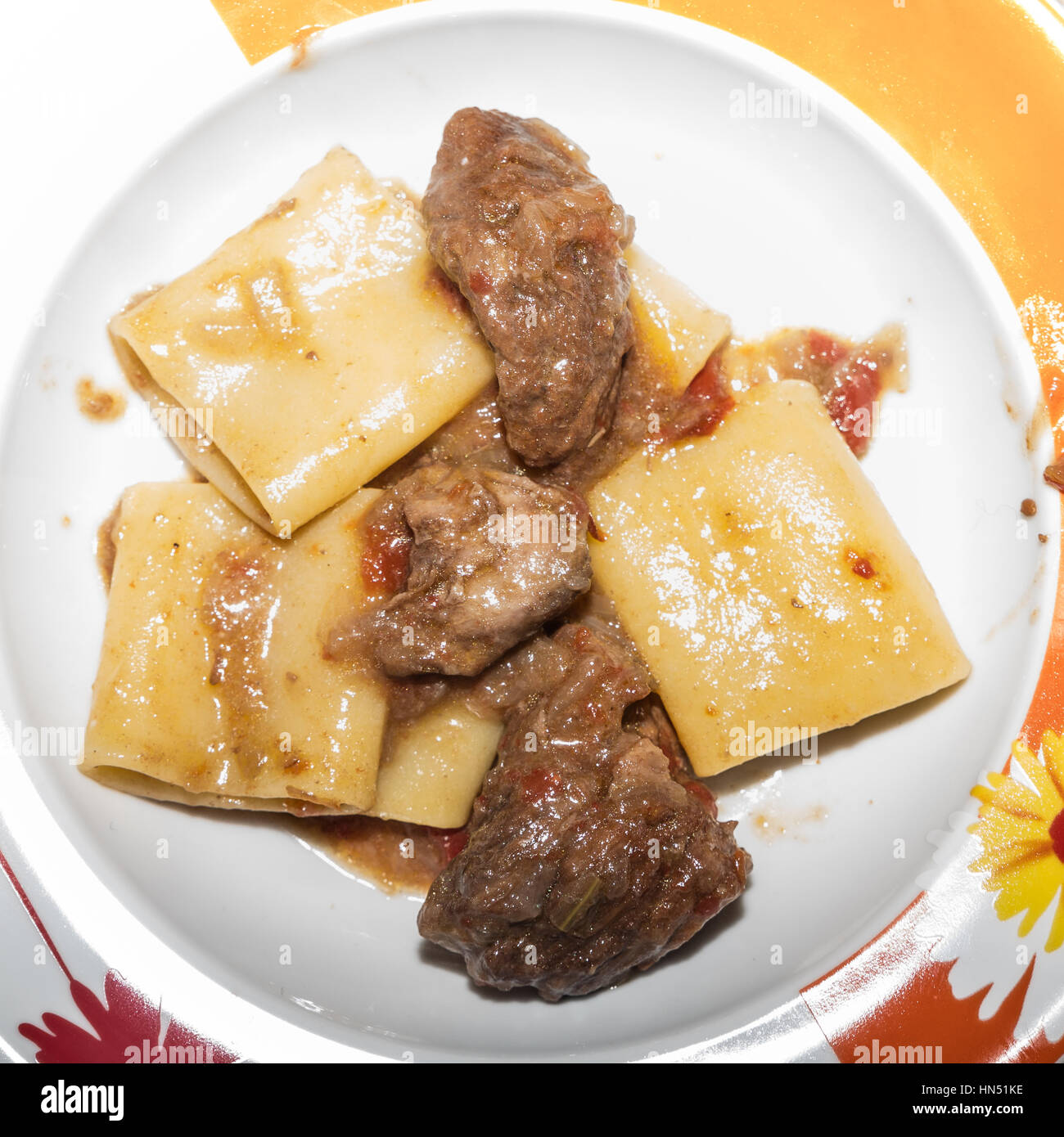 Sauce Pasta alla genovese, composé par le boeuf et les oignons Banque D'Images