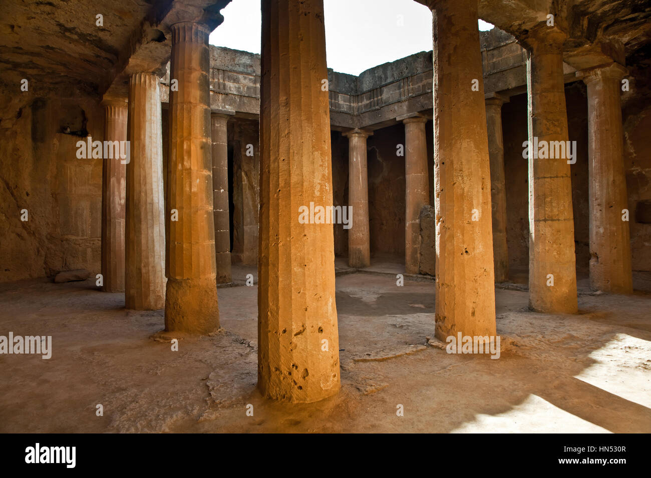 Les Tombeaux des rois à Paphos, Chypre Banque D'Images