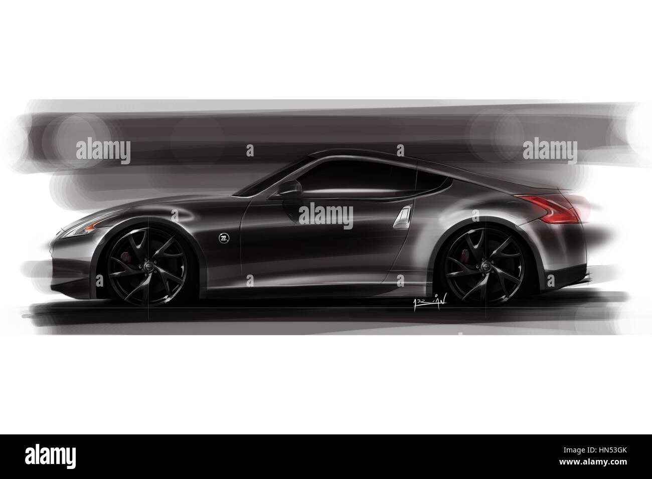 Nissan 370z car illustration numérique Banque D'Images