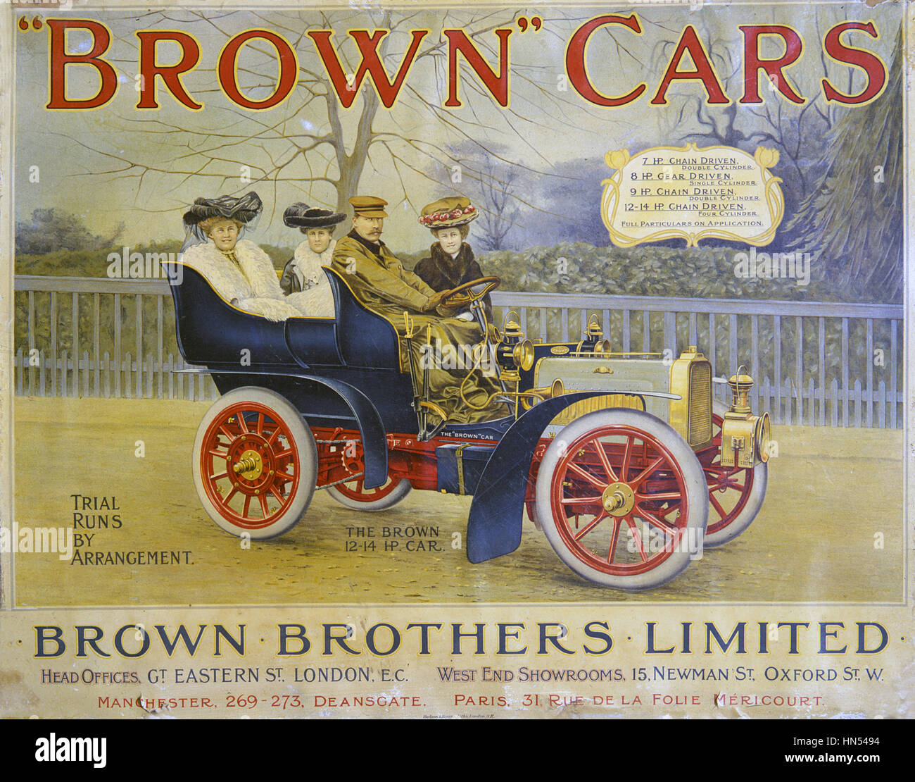 Brown Brothers Limited poster Banque D'Images