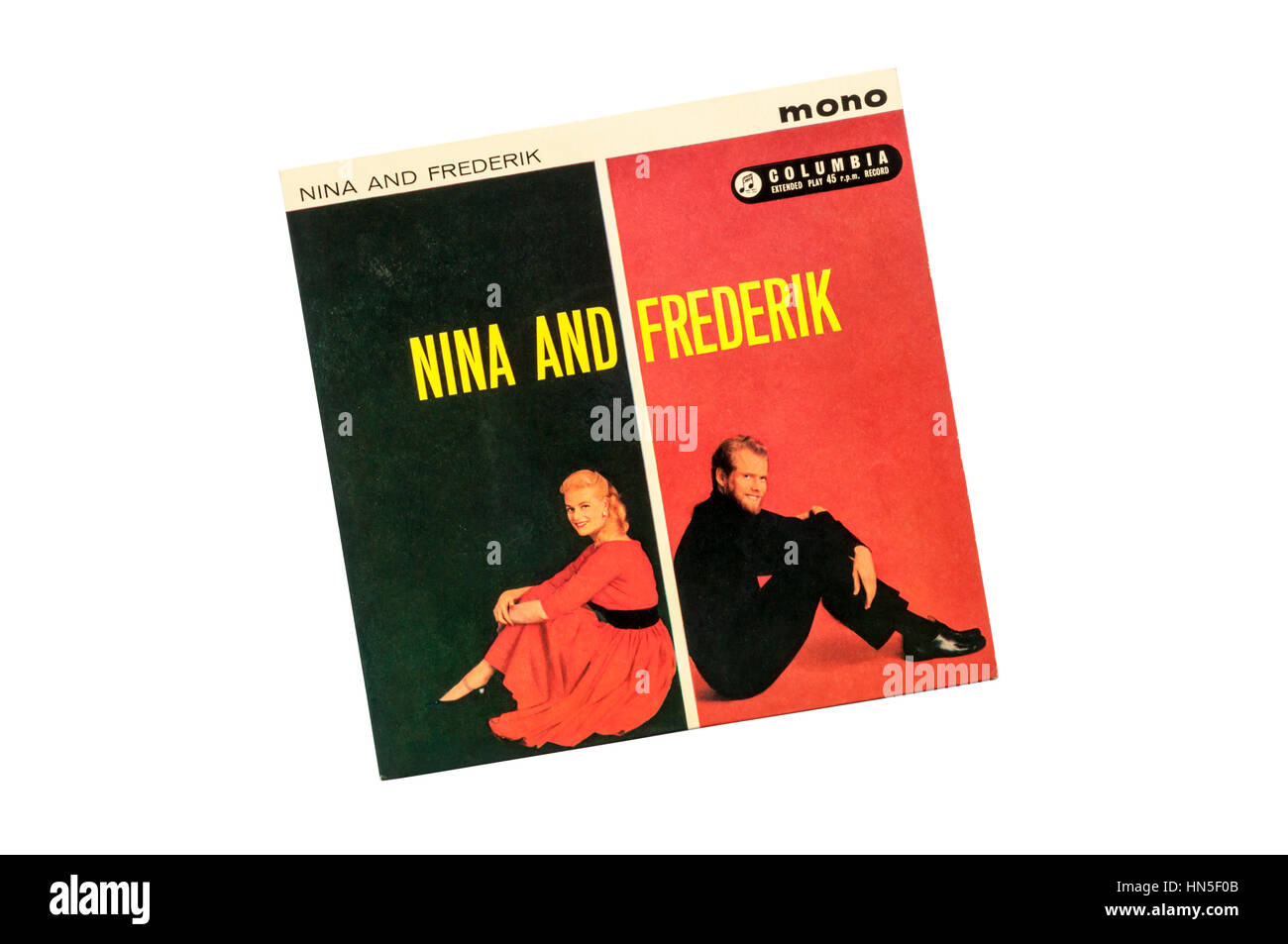 EP Nina et Frederik. Publié sur le label Columbia en 1961. Banque D'Images