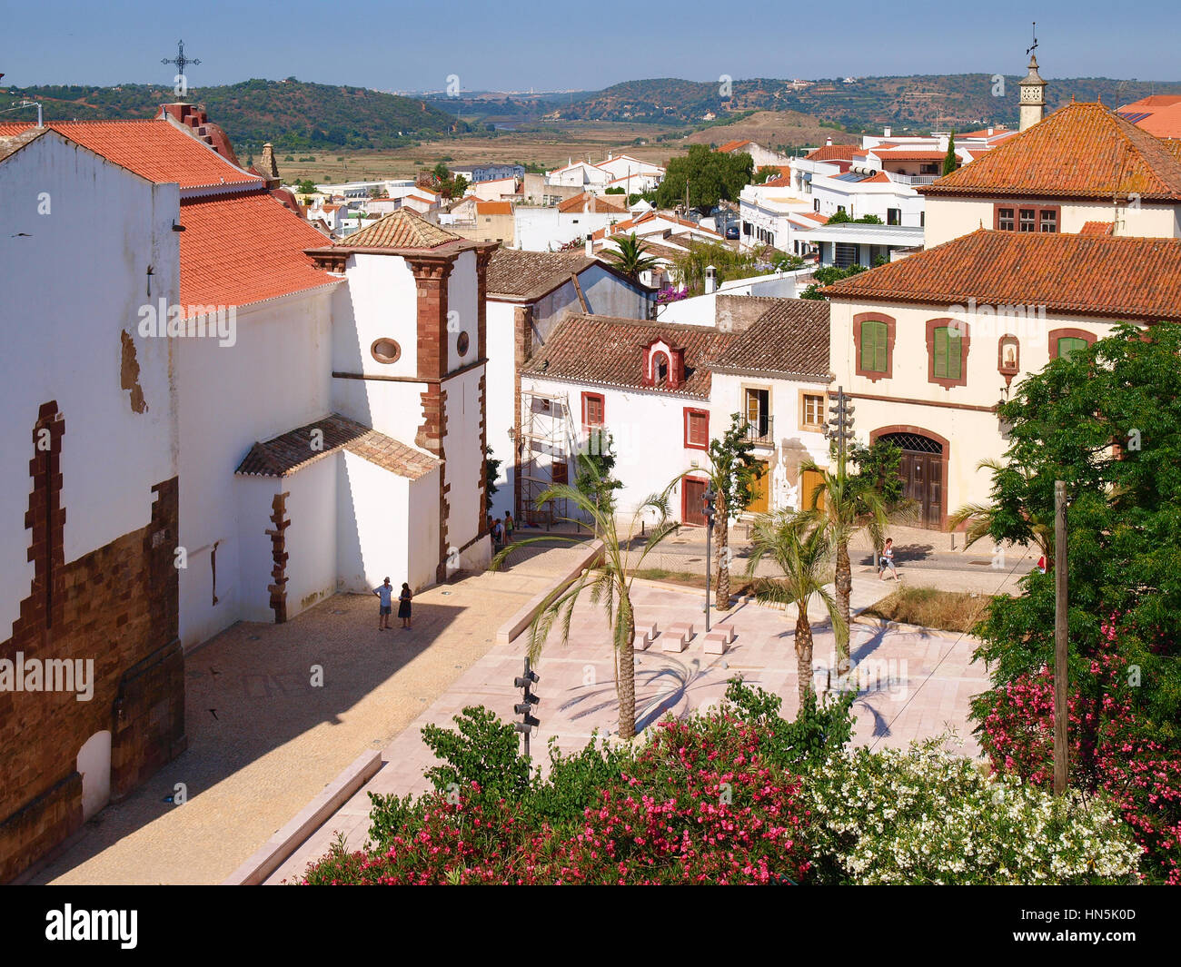 La vieille ville de Silves vu du château de Silves, Portugal Banque D'Images