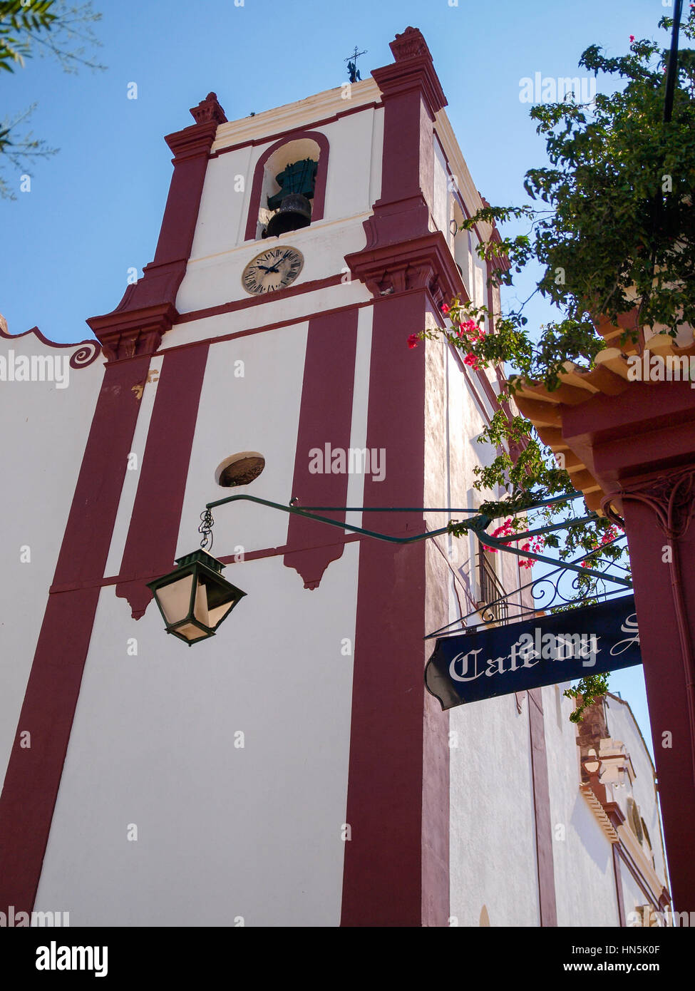 Clocher de l'église en Silves, Portugal Banque D'Images