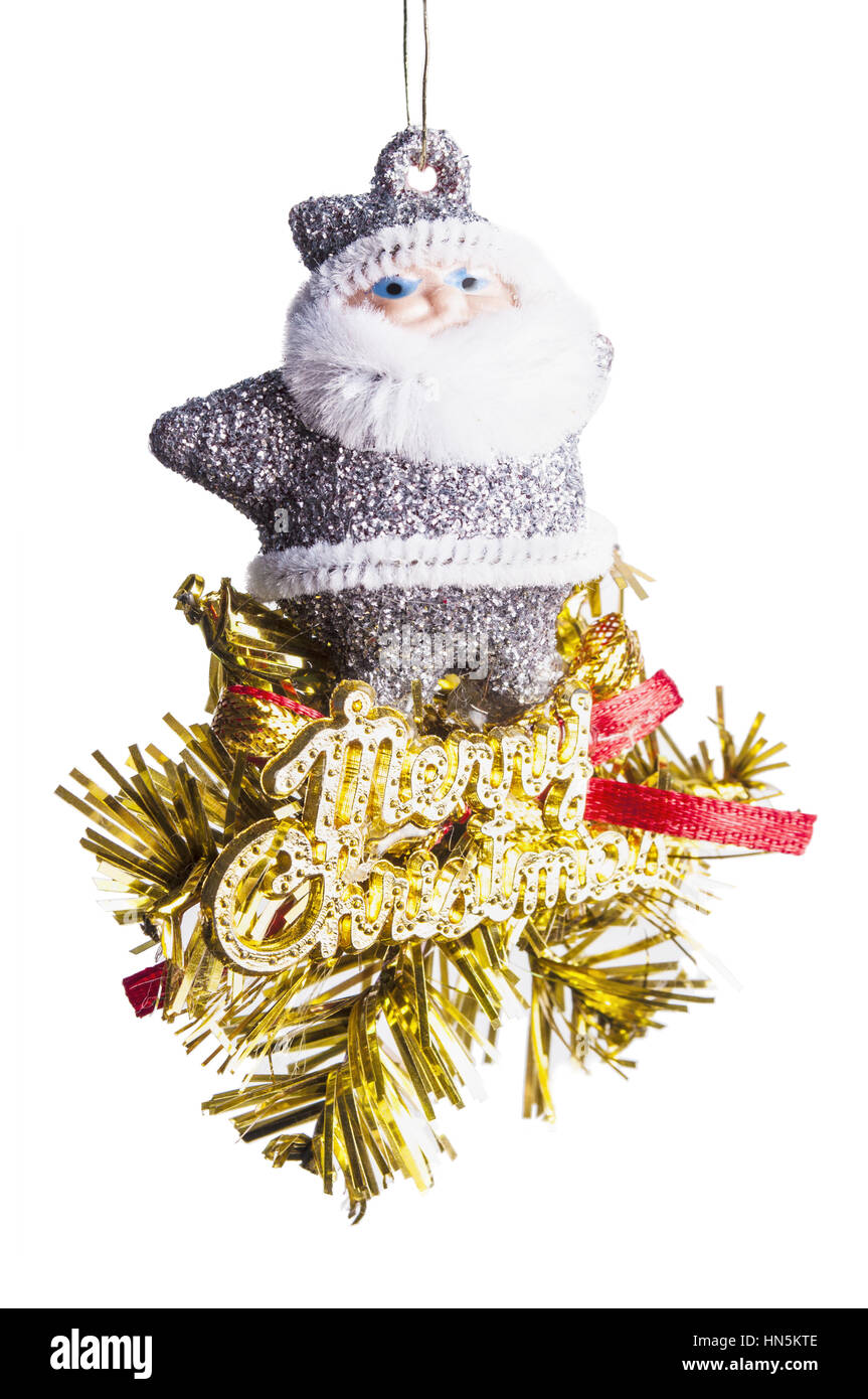 Jouet de Noël isolé sur fond blanc Banque D'Images Jouet de Noël isolé sur fond blanc Banque D'Images
