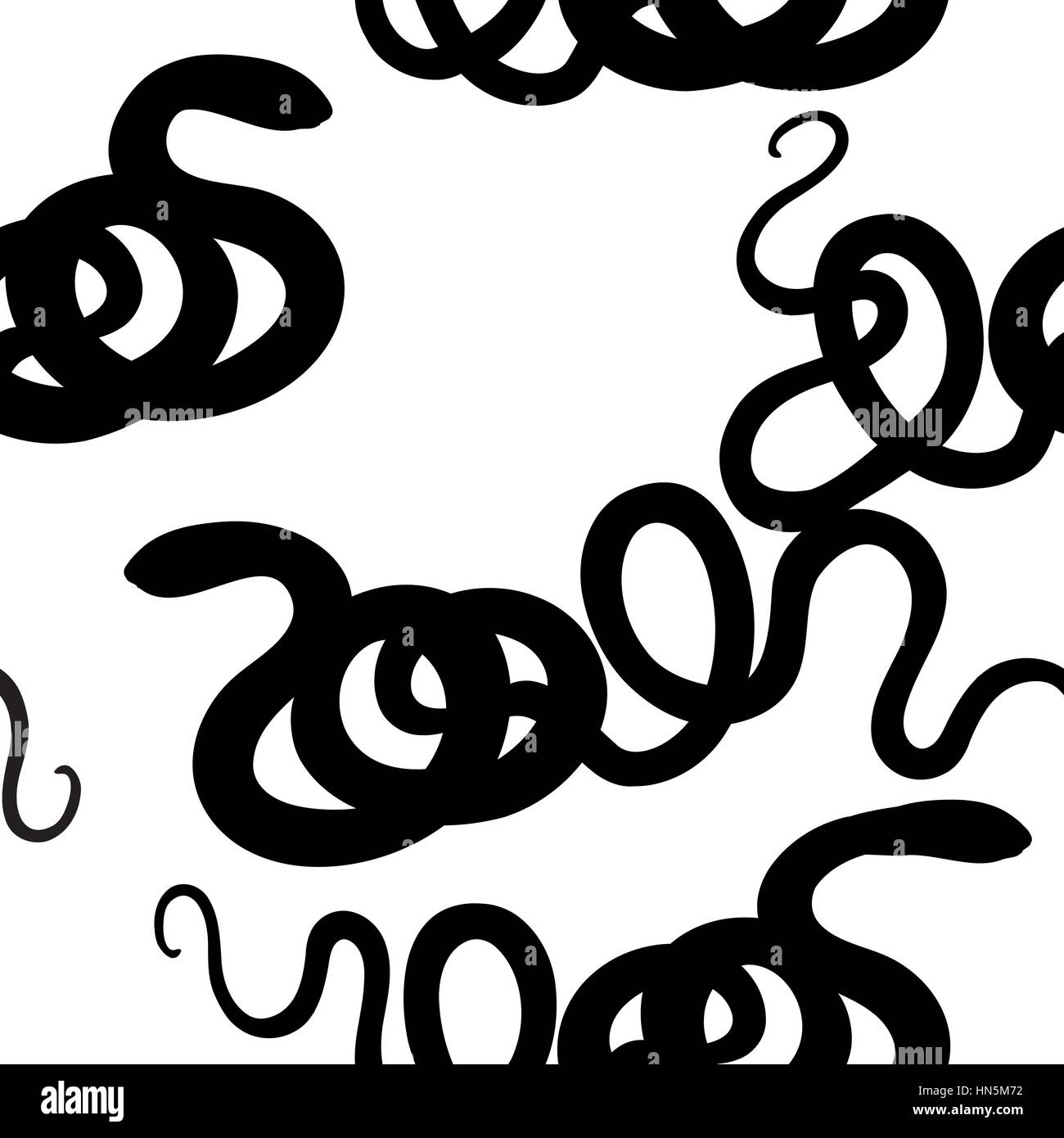 Spirale d'ornement abstrait noir et blanc indiquant sans motif. serpent texturé élégant silhouette fond géométrique swirl Illustration de Vecteur
