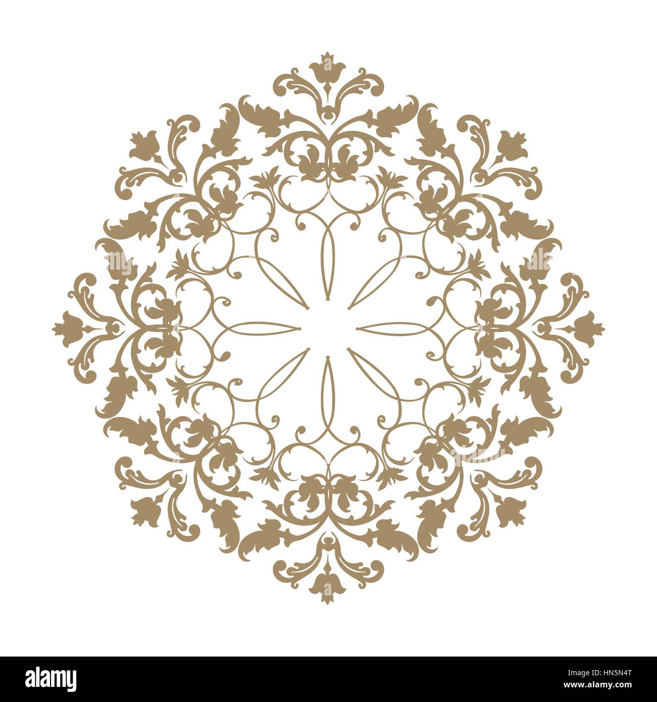 Ornement oriental arabe fond ethnique mandala amulet abstract floral motif géométrique cercle géométrique pour l'élément, Kaléidoscope, medall de vacances Illustration de Vecteur