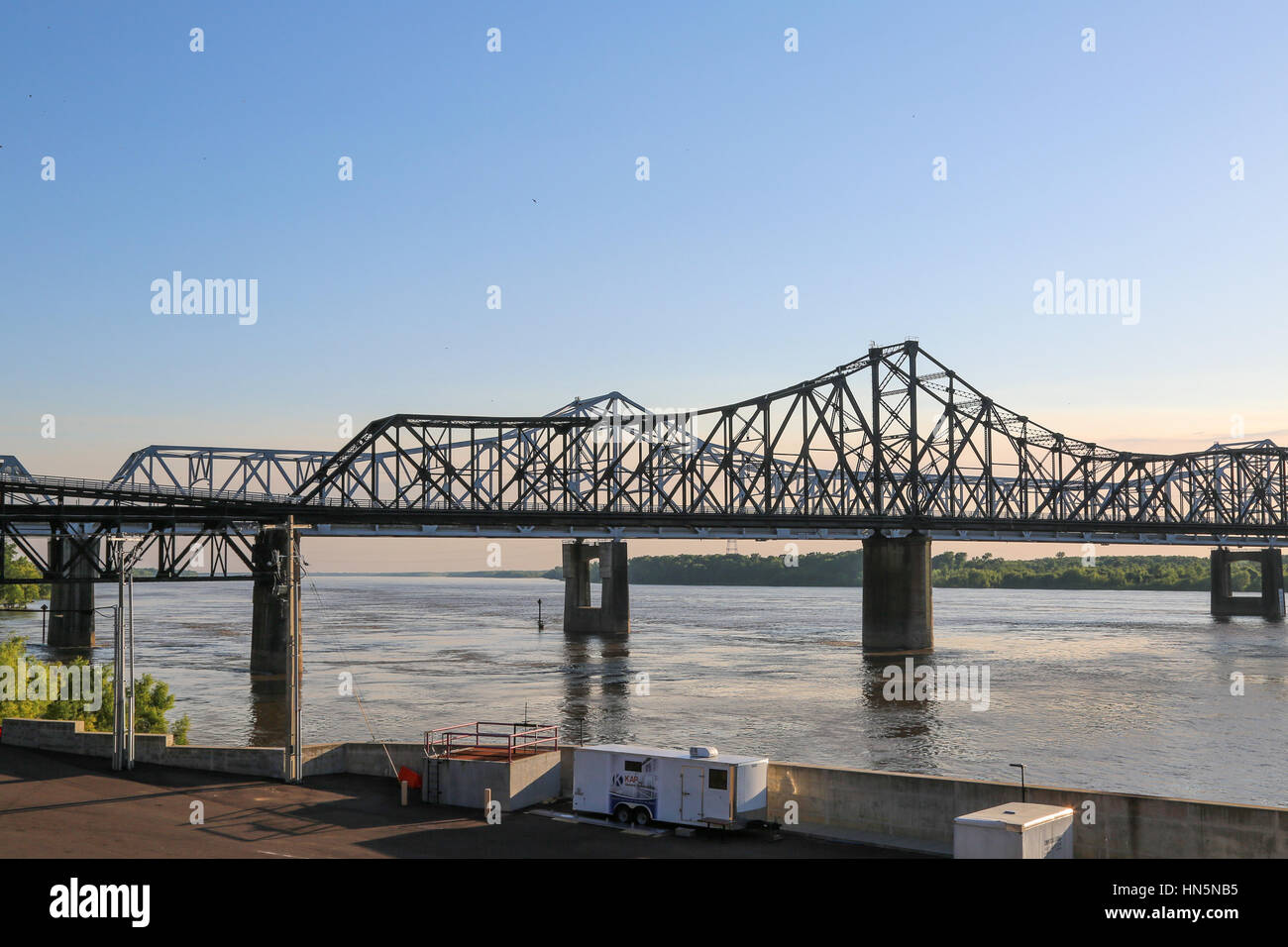 Mississippi River Bridge à Vicksburg, MS Banque D'Images