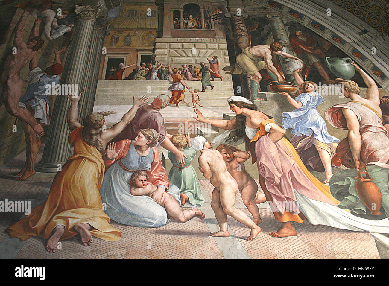 0 Chambre de Raphaël - L'Incendie du Borgo (2) Banque D'Images