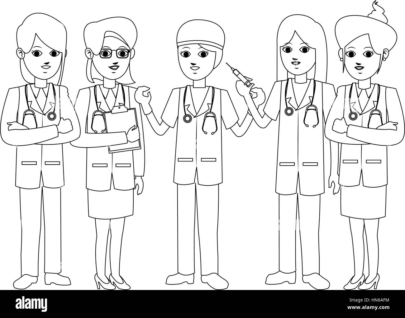 Femme médecins Illustration de Vecteur