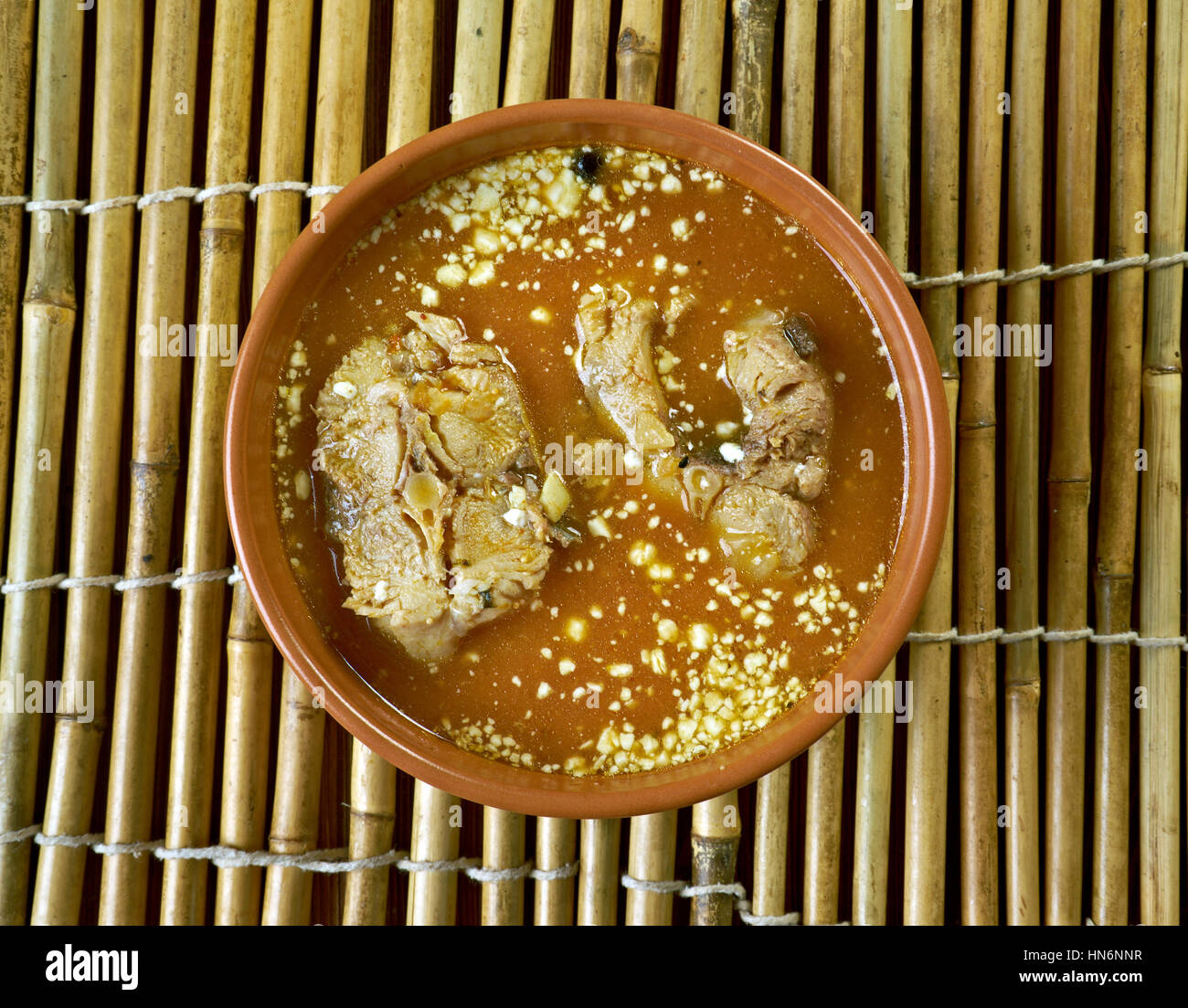 Curry de mangue Poisson, Poisson cuit dans une sauce à base de lait de coco avec mangue Banque D'Images