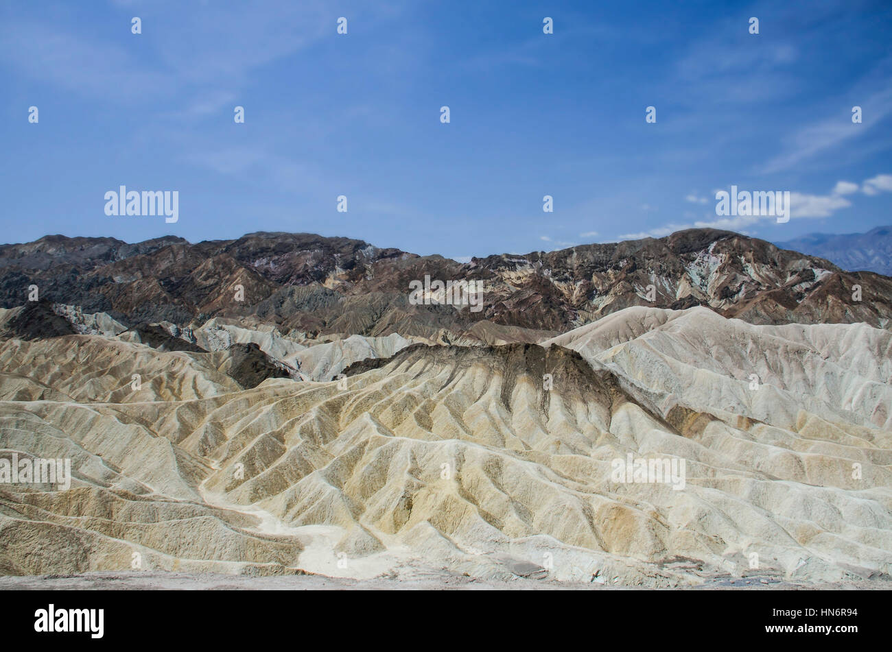 La vallée de la mort, en Californie avec des montagnes et des canyons de la palette de l'artiste Banque D'Images